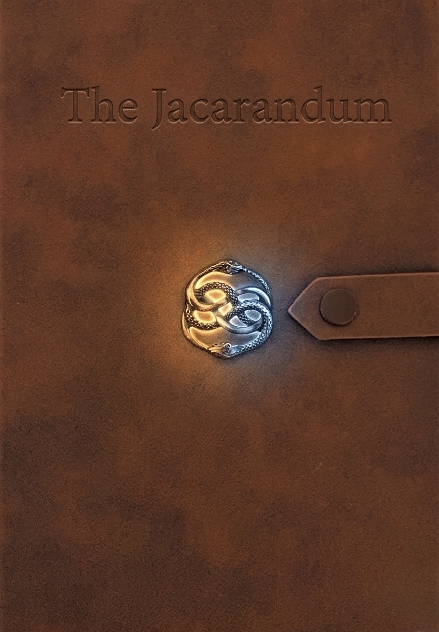 The Jacarandum cover with illuminated Auyren symbol